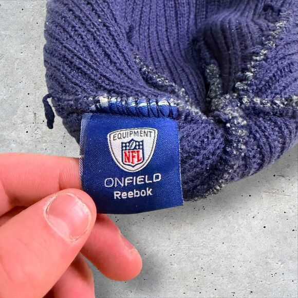 Denver Broncos NFL Knit Visor Beanie On Field Reebok One Size Acrylic Cotton - Picture 4 of 5